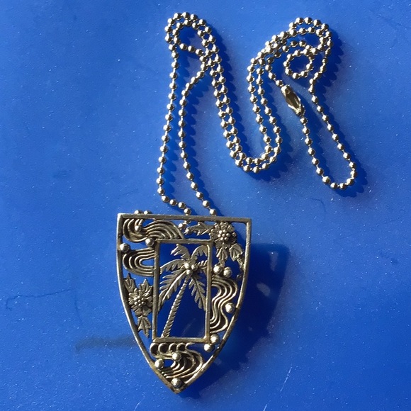 Jewelry - Sterling Silver Palm Tree Pendant with Chain